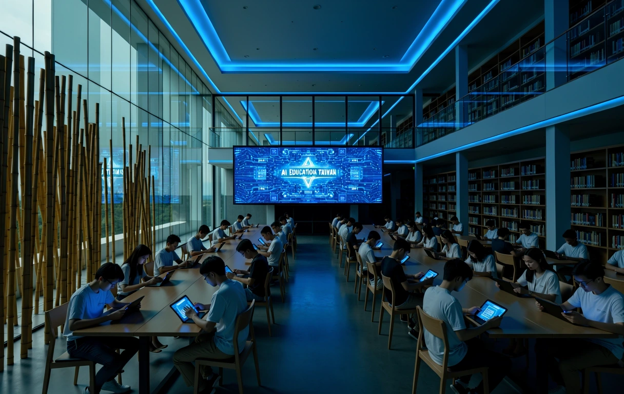 科技感圖書館場景